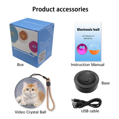 Customizable Video Glass Ball DIY Art Glass Ball Lamp - Spherical Pixel Display, Detachable Video and Sound Game Screen