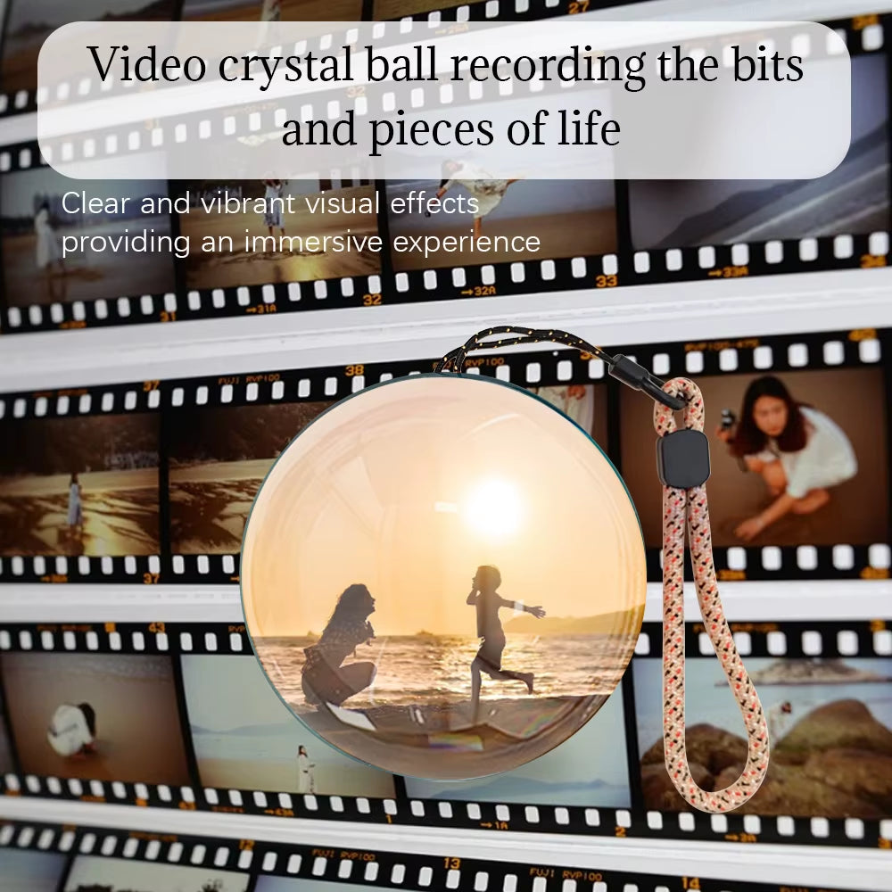 Customizable Video Glass Ball DIY Art Glass Ball Lamp - Spherical Pixel Display, Detachable Video and Sound Game Screen