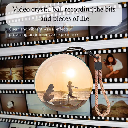 Customizable Video Glass Ball DIY Art Glass Ball Lamp - Spherical Pixel Display, Detachable Video and Sound Game Screen