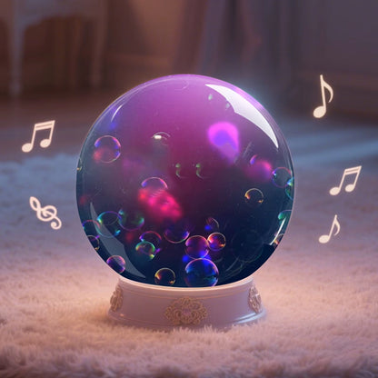 Crystal Ball Video Player with Base Upload Videos & Photos 3D Memory Orb Rechargeable Spherical Video Screen Xmas Birthday Gift